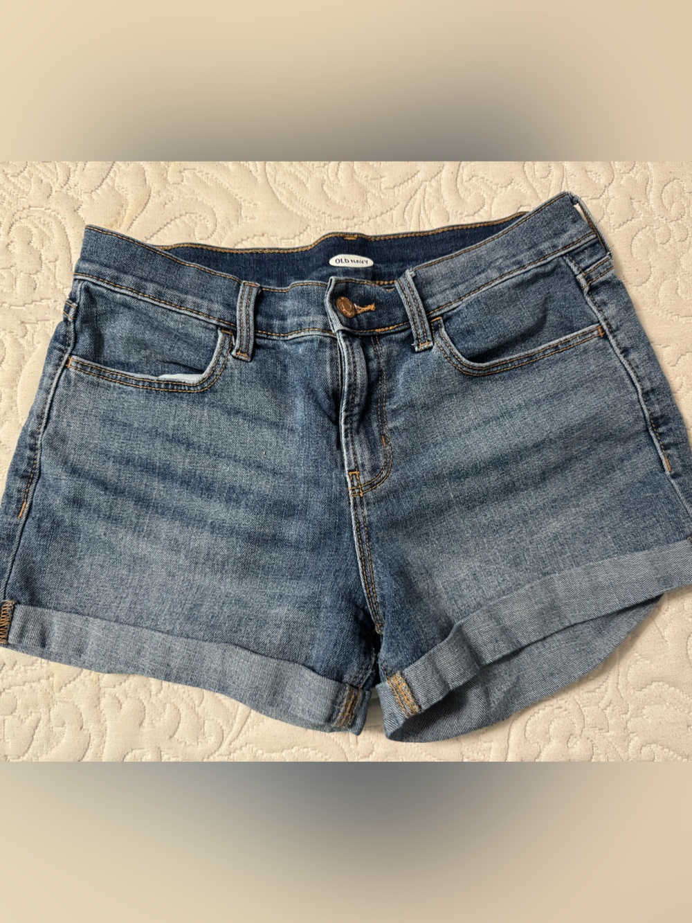 Old Navy Light Blue Cuffed Denim Shorts